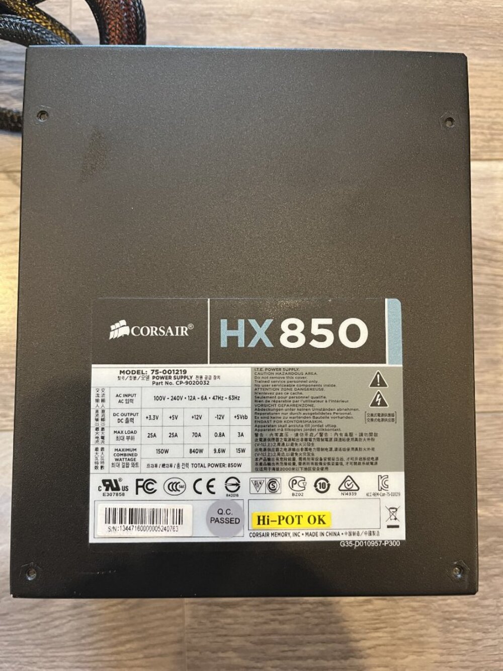 Corsair PSU HX850 (2013)